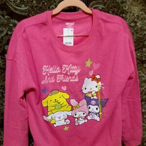 Women's Hello Kitty and Friends Cozy Graphic Sweatshirt - Pink